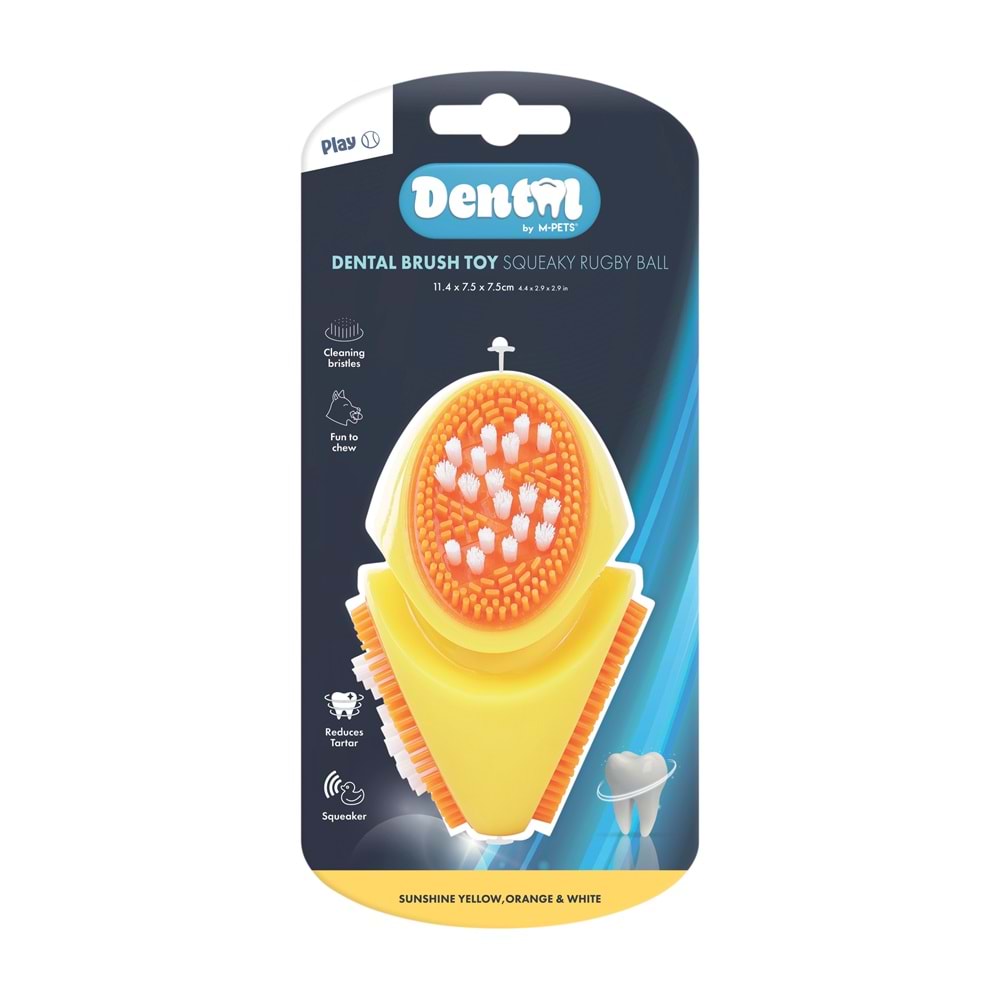 10677099 M-PETS DENTAL SQUEAKY RUBY BALL DİŞ FIRÇALI KÖPEK OYUNCAĞI