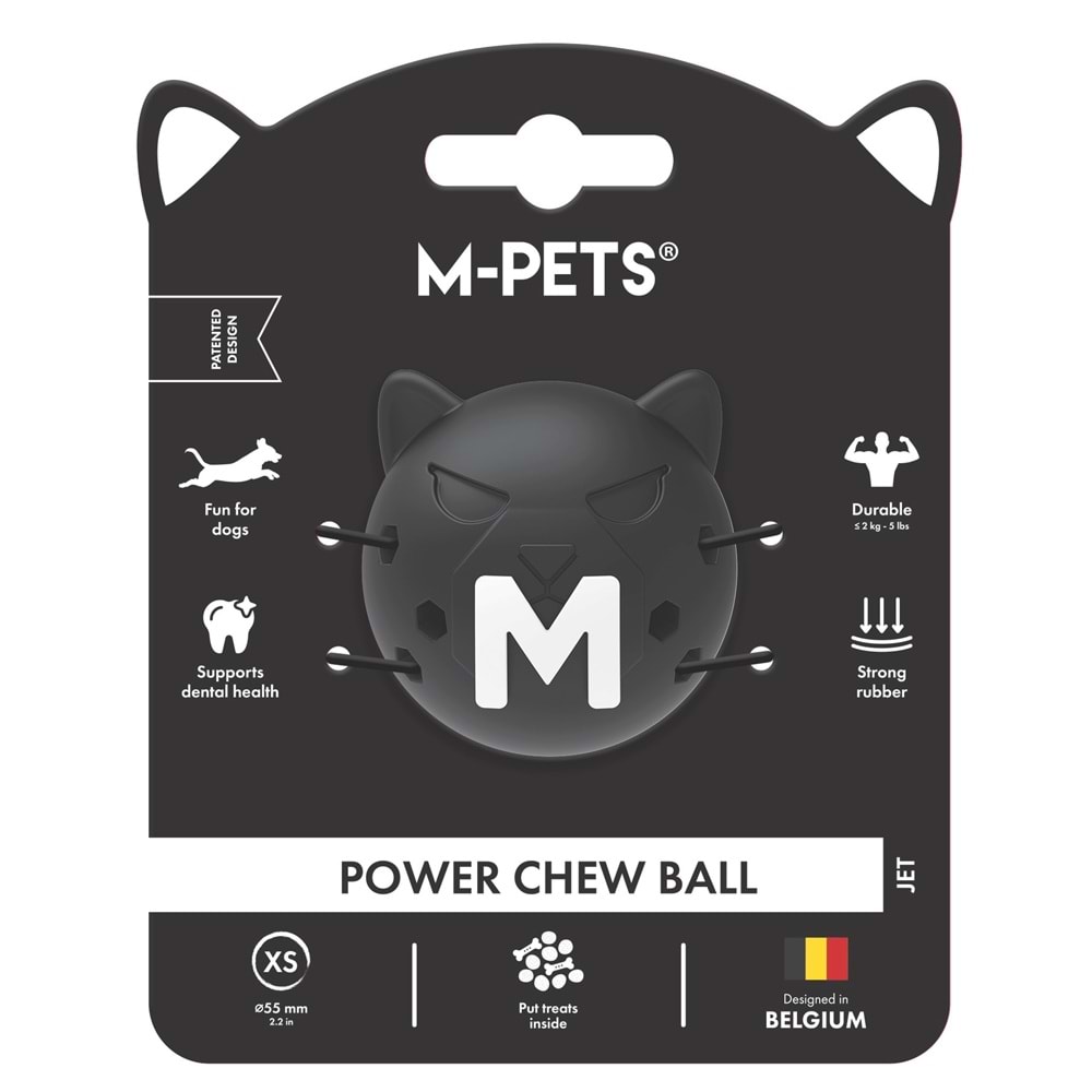 10679008 M-PETS POWER CHEW BALL KAUÇUK KÖPEK OYUNCAĞI JET (XS)
