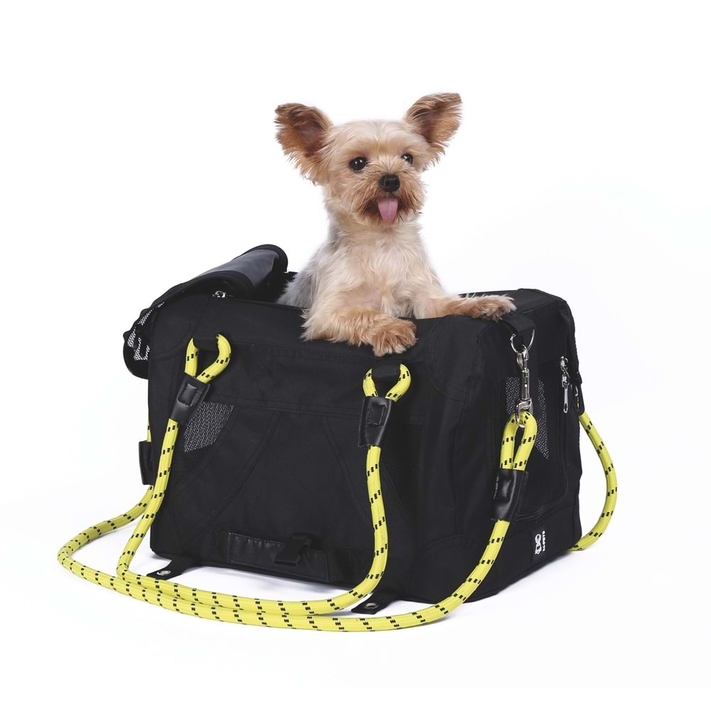 10703799 M-PETS 2IN1 REMIX BLACK/YELLOW TAŞIMA ÇANTASI 41X28X28CM