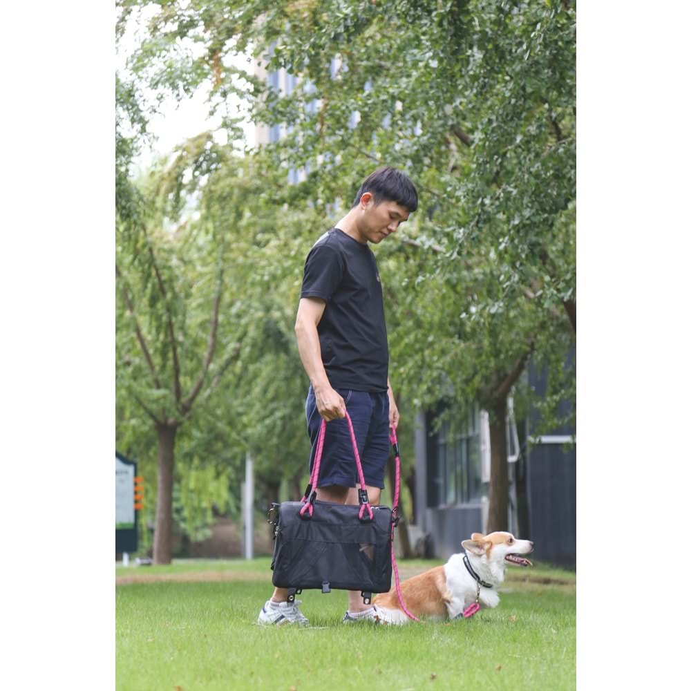 10703899 M-PETS 2IN1 REMIX BLACK/PİNK TAŞIMA ÇANTASI 41X28X28CM
