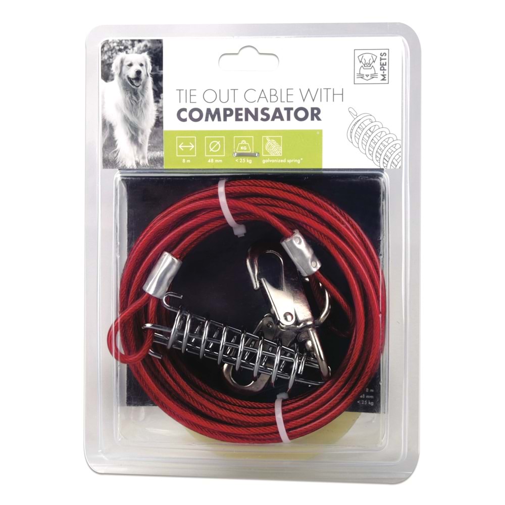 10801305 M-PETS COMPENSATOR BAHÇE BAĞLAMA HALATI 8MT/RED