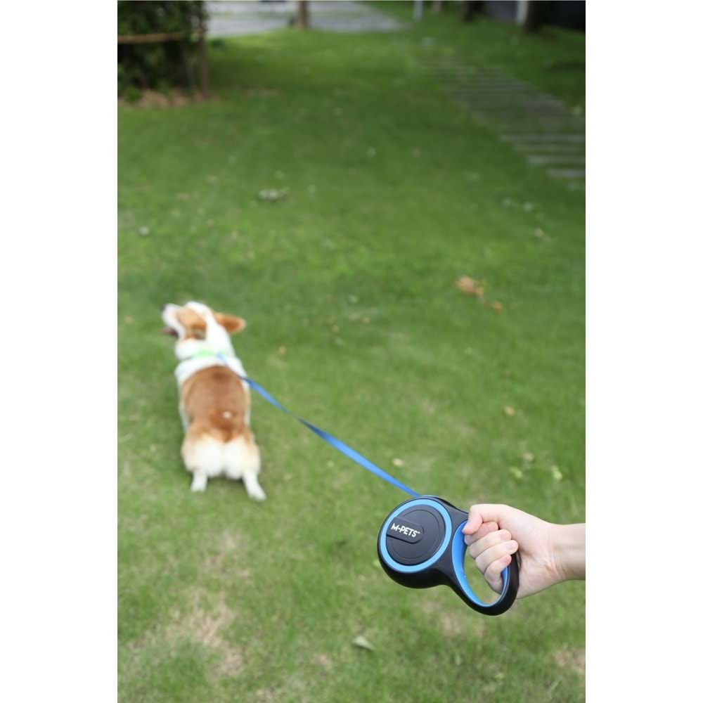 10824299 M-PETS LIBERTY OTOMATİK GEZDİRME ŞERİT 8MT/BLUE (L)