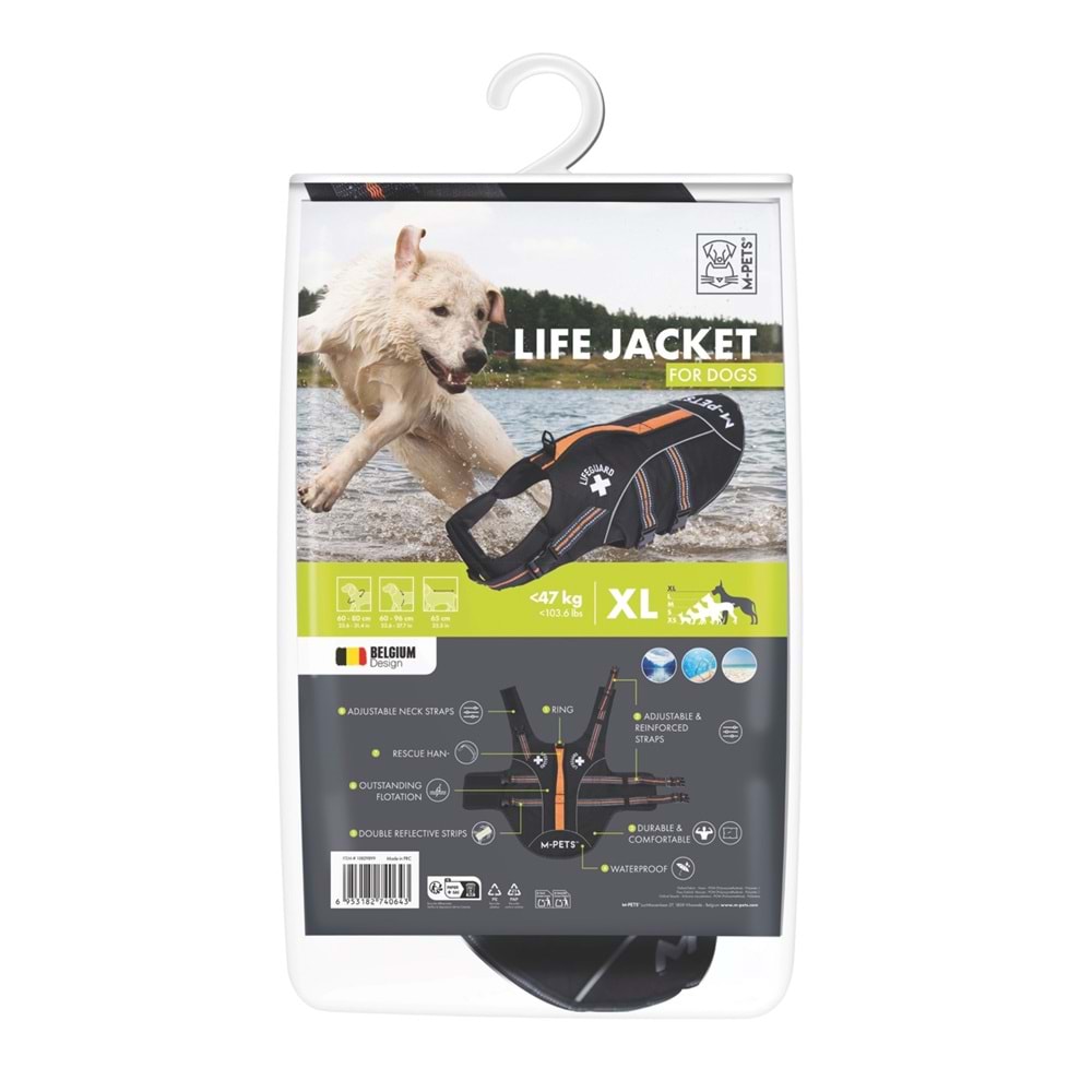10829899 M-PETS LIFE JACKET KÖPEKLER İÇİN CAN YELEĞİ (XL)