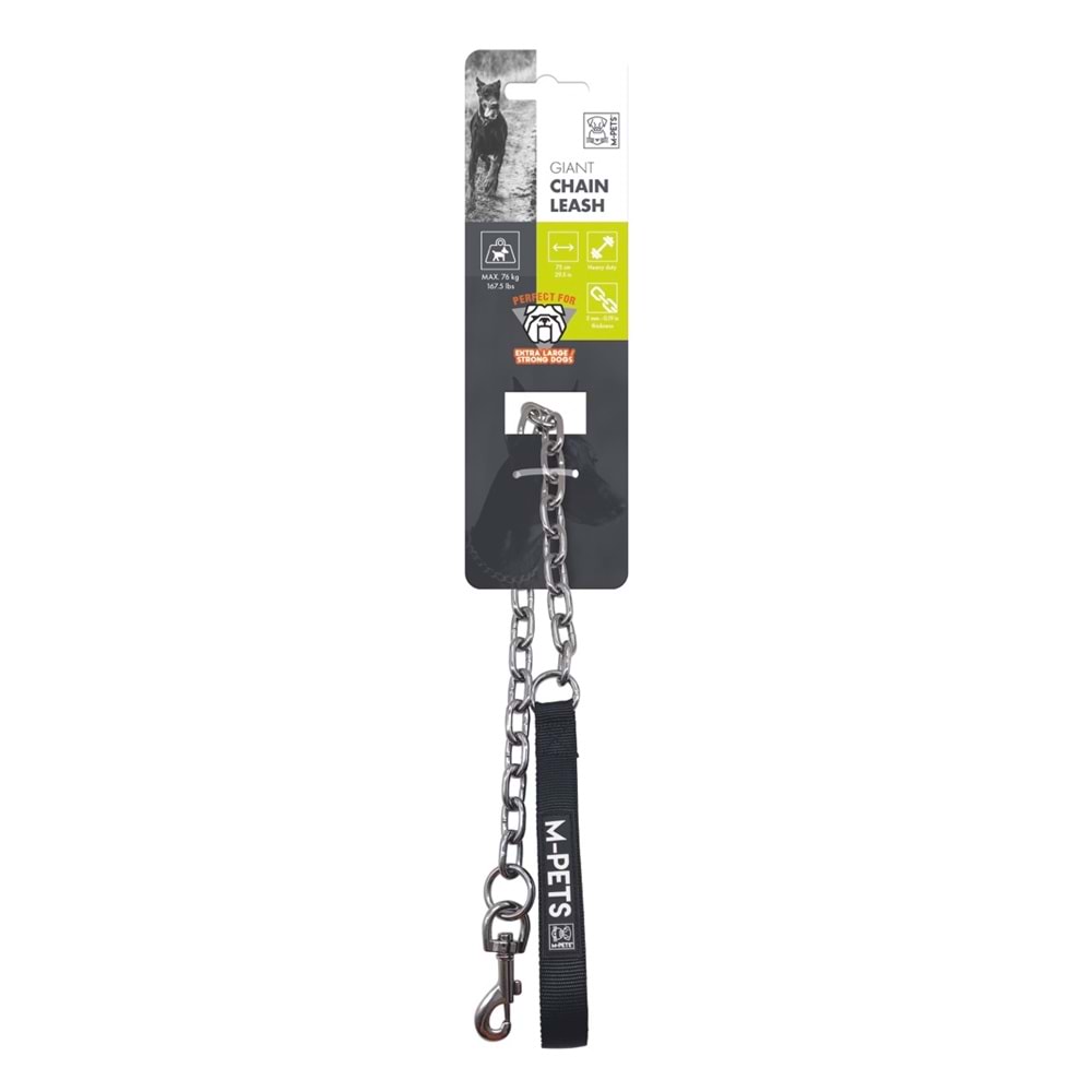 10830799 M-PETS GIANT ZİNCİR GEZDİRME SOFT TUTMALI 5MM/75CM