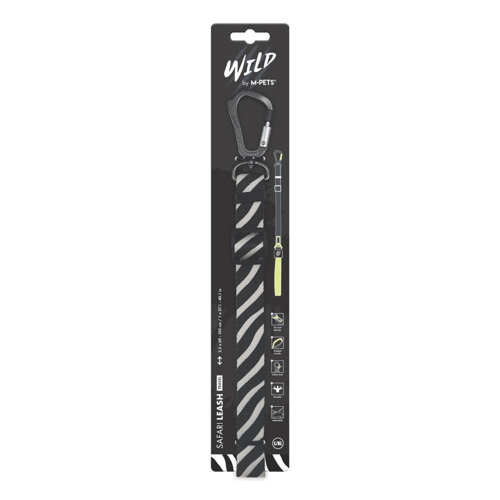 10836799 M-PETS WILD SAFARI LEASH TRAVEL (L-XL)