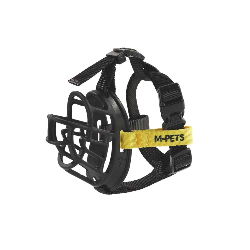 10845599 M-PETS BARK GUARD AĞIZLIK (L) BLACK/YELLOW