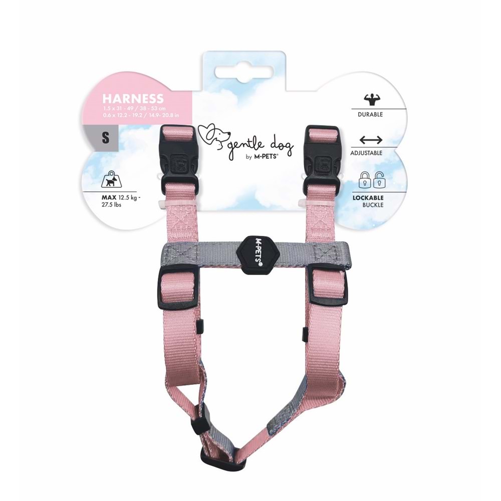 10846399 M-PETS GENTLE DOG GÖĞÜS TASMASI PİNK (S)