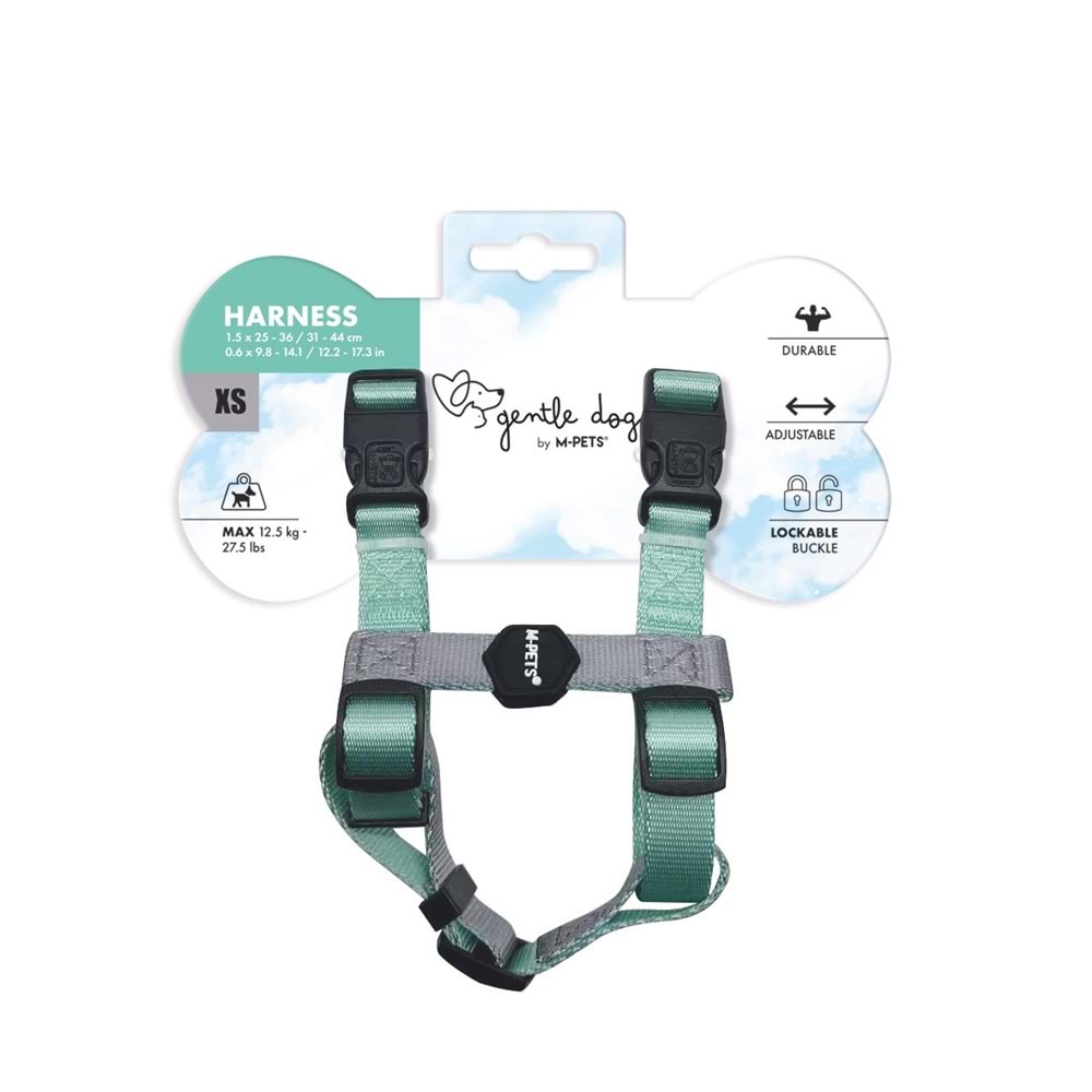 10846699 M-PETS GENTLE DOG GÖĞÜS TASMASI GREEN (XS)