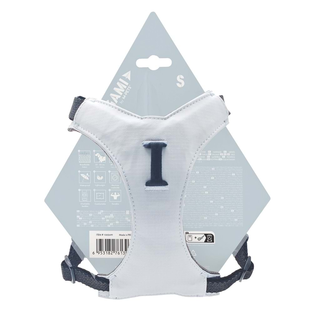 10852499 M-PETS ORIGAMI REFLEKTÖRLÜ SIRT TASMASI BLUE (S)