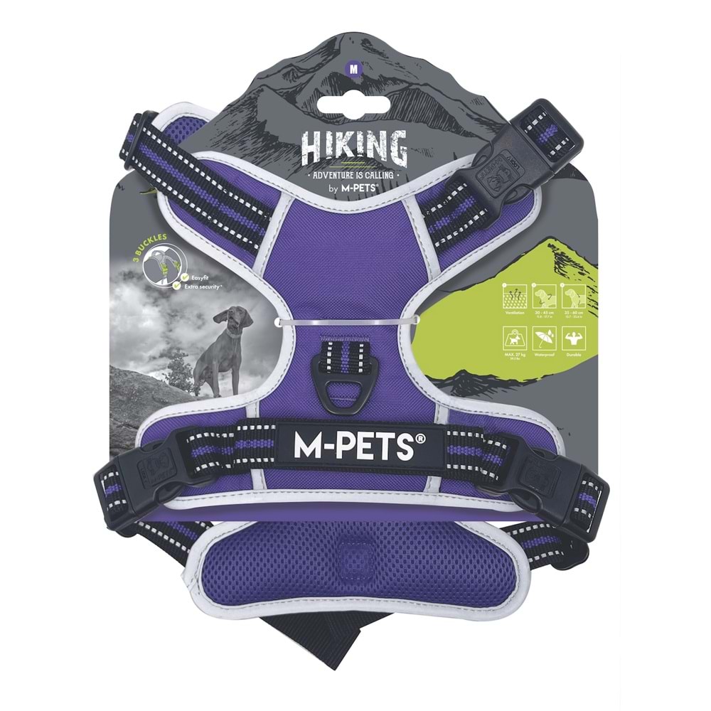 10854499 M-PETS HIKING REFLEKTÖRLÜ SOFT SIRT TASMASI PURPLE (M)