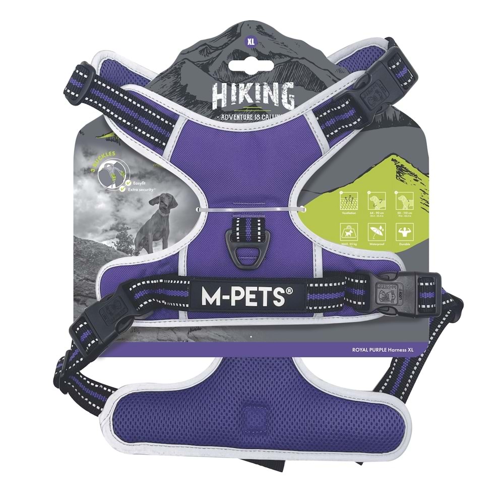 10854699 M-PETS HIKING REFLEKTÖRLÜ SOFT SIRT TASMASI PURPLE (XL)