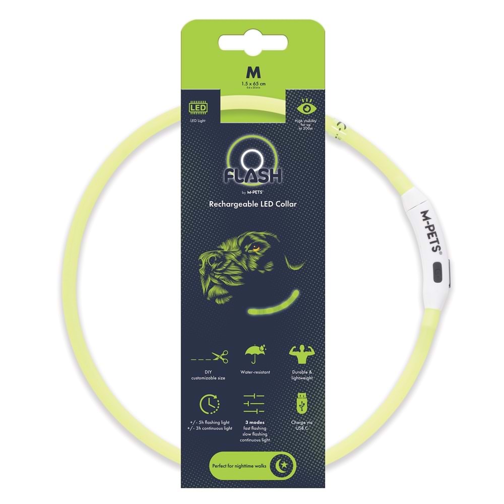 10855599 M-PETS FLASH LED BOYUN TASMA GREEN (M)