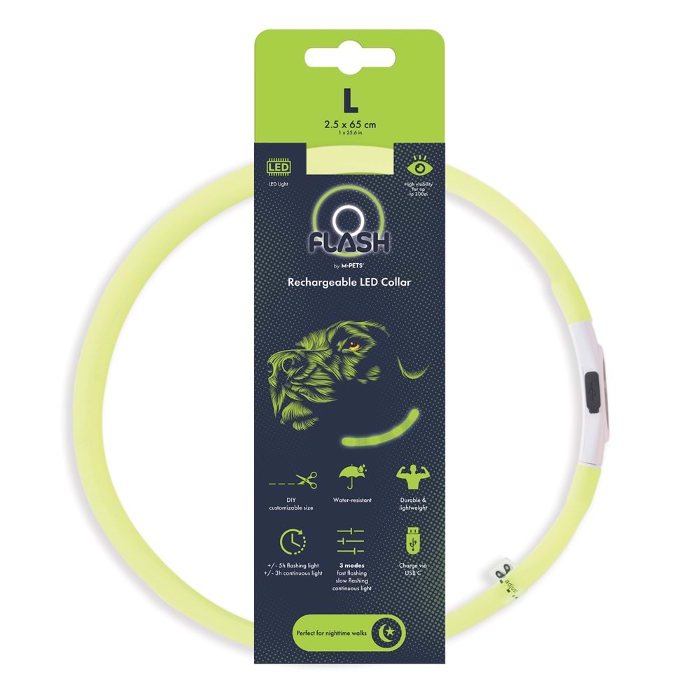 10855799 M-PETS FLASH LED BOYUN TASMA GREEN (L)