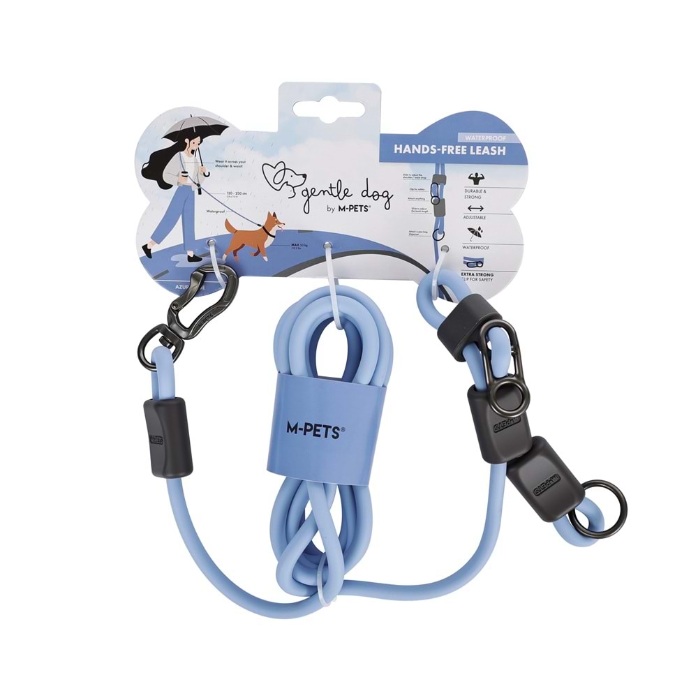 10858417 M-PETS GENTLE DOG FONKSİYONEL GEZDİRME TASMA SU GEÇİRMEZ BLUE