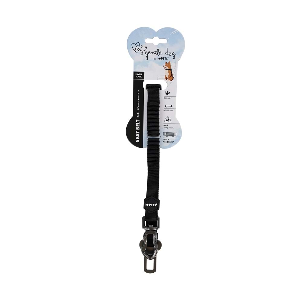 10858508 M-PETS GENTLE DOG KÖPEKLER İÇİN EMNİYET KEMERİ BLACK