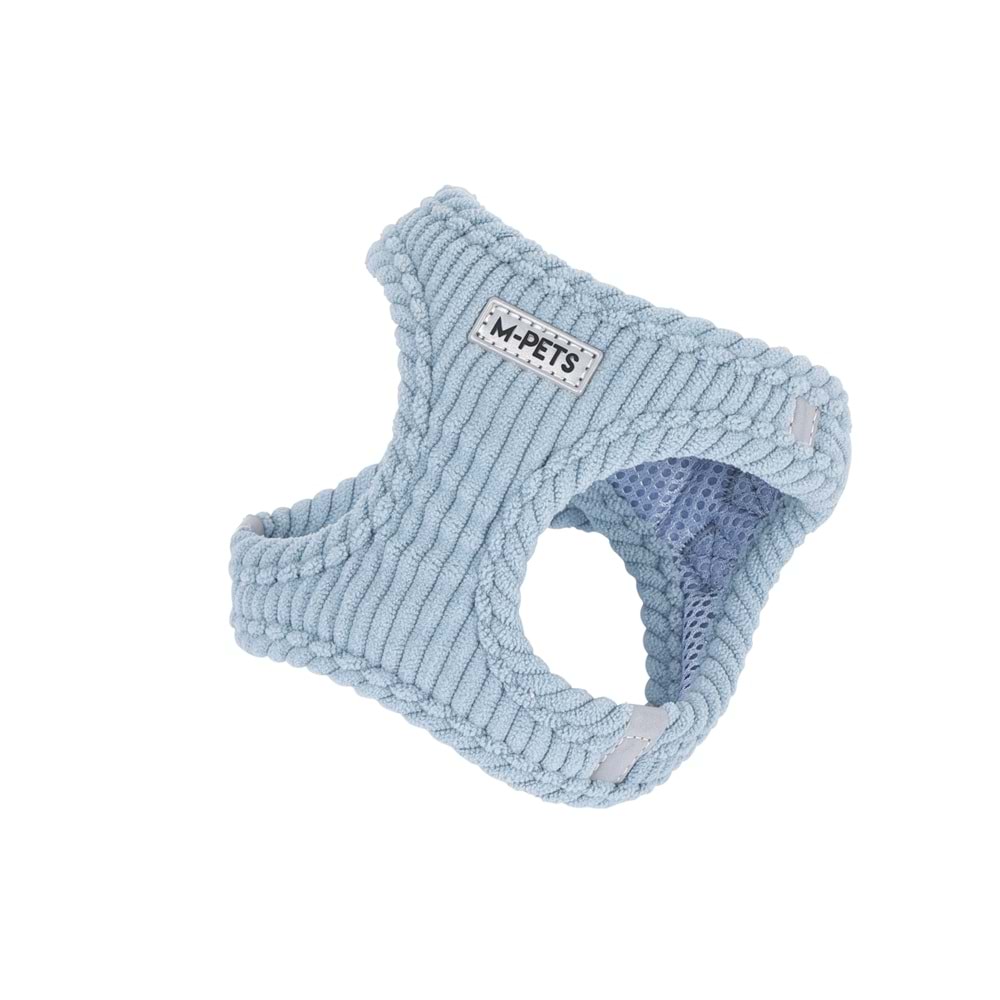 10858999 M-PETS VELVET DOG GÖĞÜS TASMASI BLUE (XXS)