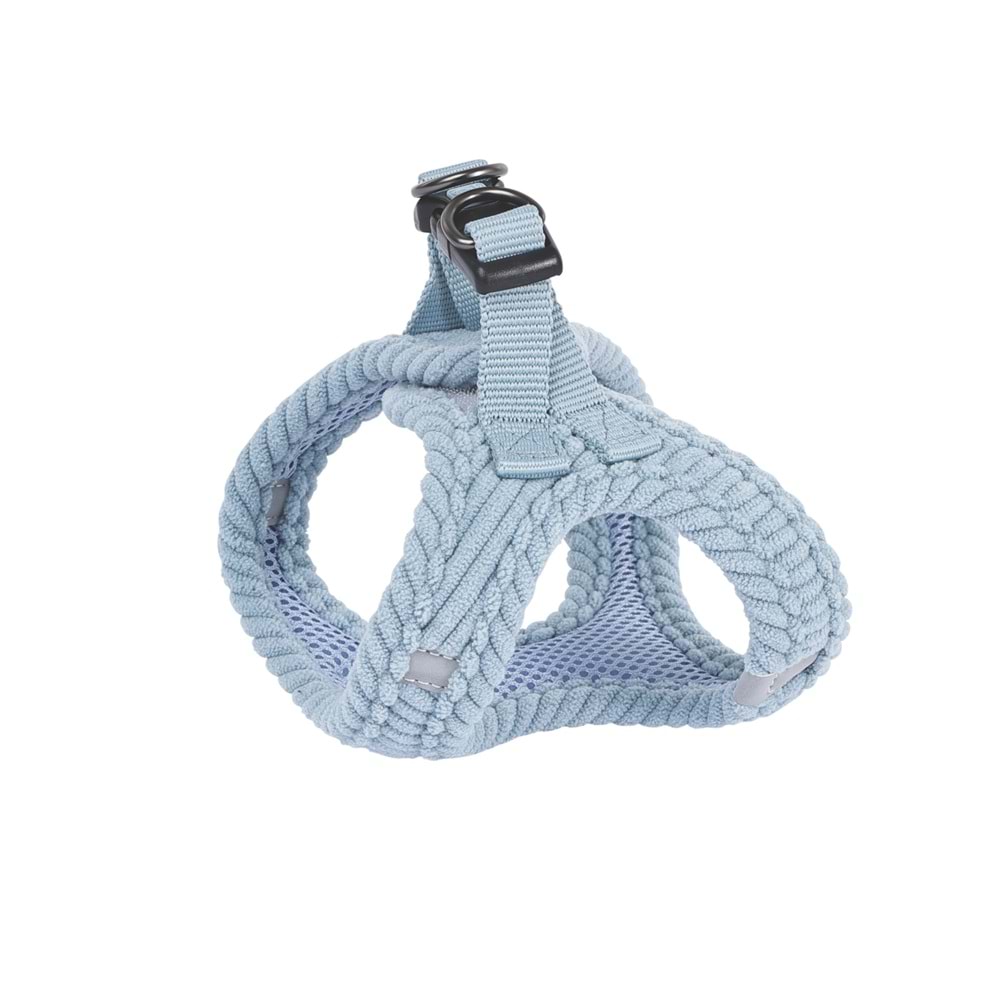 10858999 M-PETS VELVET DOG GÖĞÜS TASMASI BLUE (XXS)