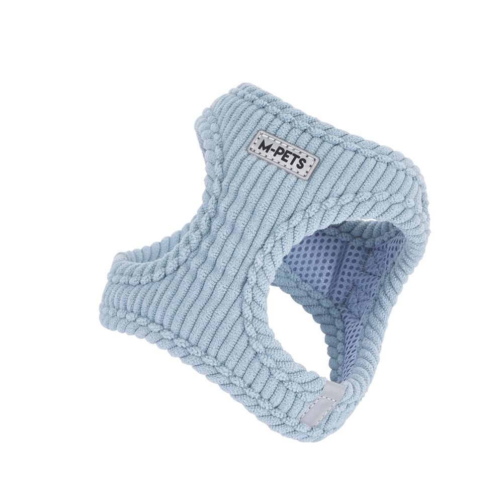10859099 M-PETS VELVET DOG GÖĞÜS TASMASI BLUE (XS)