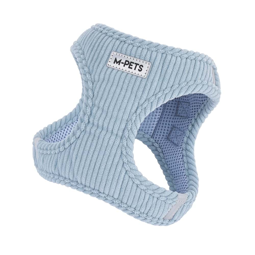 10859299 M-PETS VELVET DOG GÖĞÜS TASMASI BLUE (M)