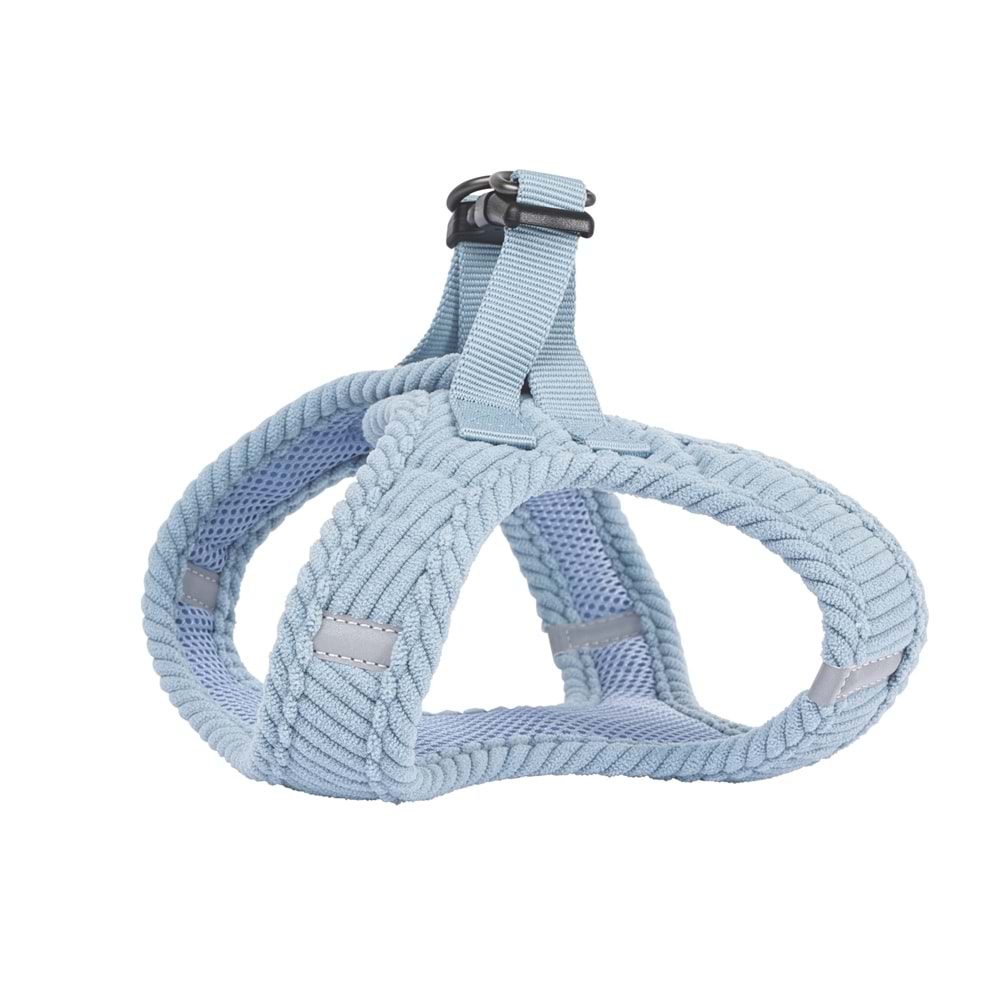 10859299 M-PETS VELVET DOG GÖĞÜS TASMASI BLUE (M)