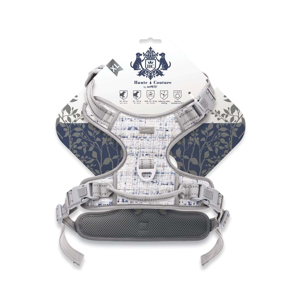 10863513 M-PETS HAUTE COUTURE KÖPEK GÖĞÜS TASMASI BLUE (XL)
