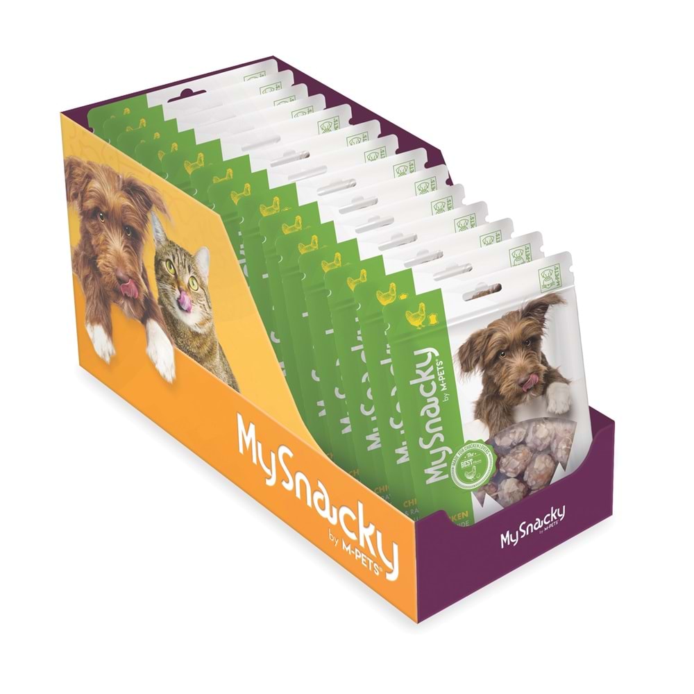 19011215 M-PETS MY SNACKY CHICKEN & RAWHIDE BALLS KÖPEK ÖDÜLÜ 80GR