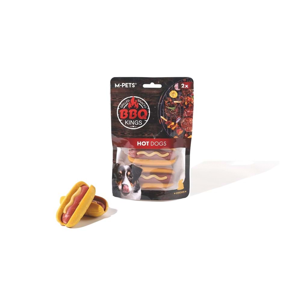 19040899-M-PETS BBQ KINGS HOT DOGS CHICKEN ÖDÜL 135GR