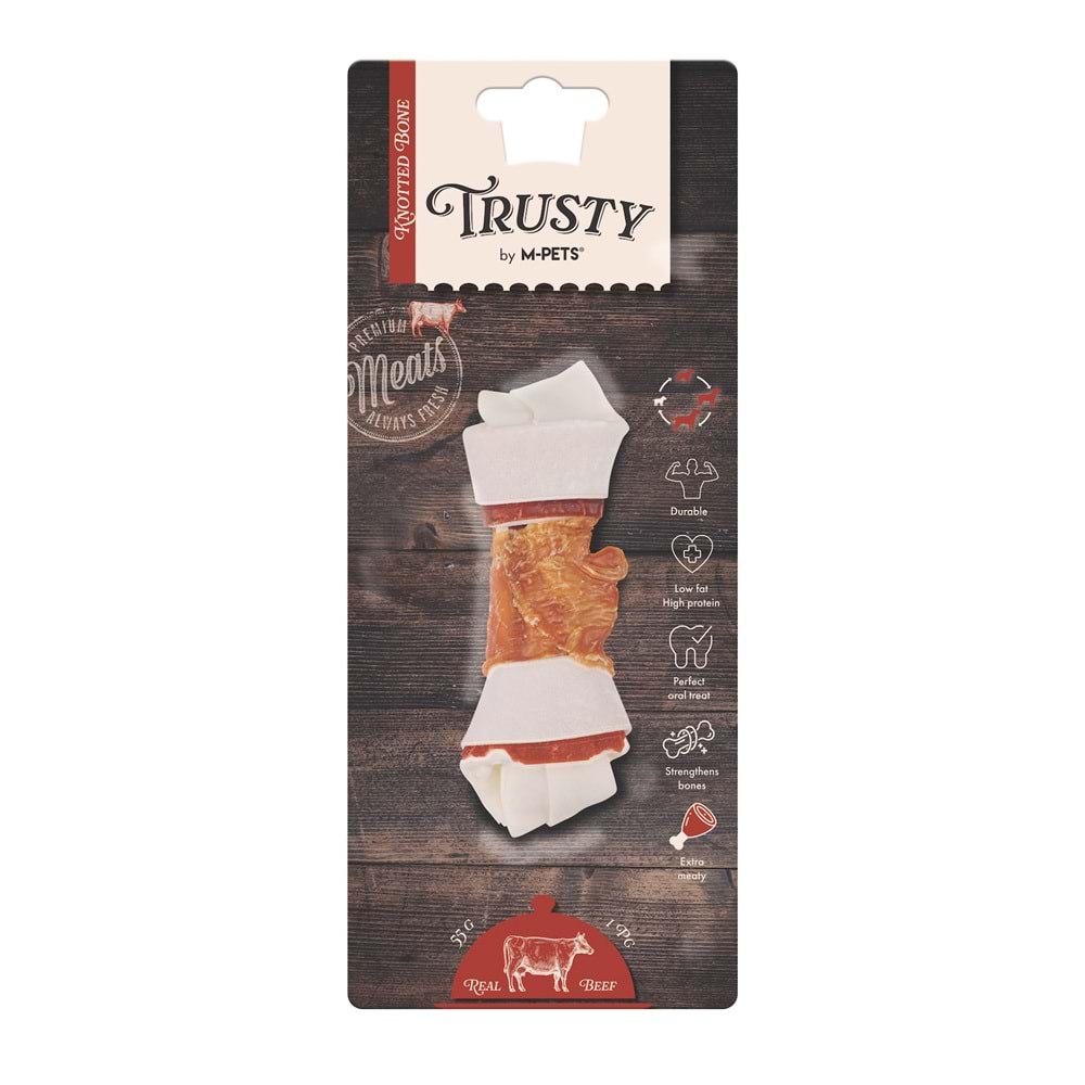 19045799 M-PETS TRUSTY EXTRA BEEF DÜĞÜMLÜ KEMİK 55GR/12,7CM