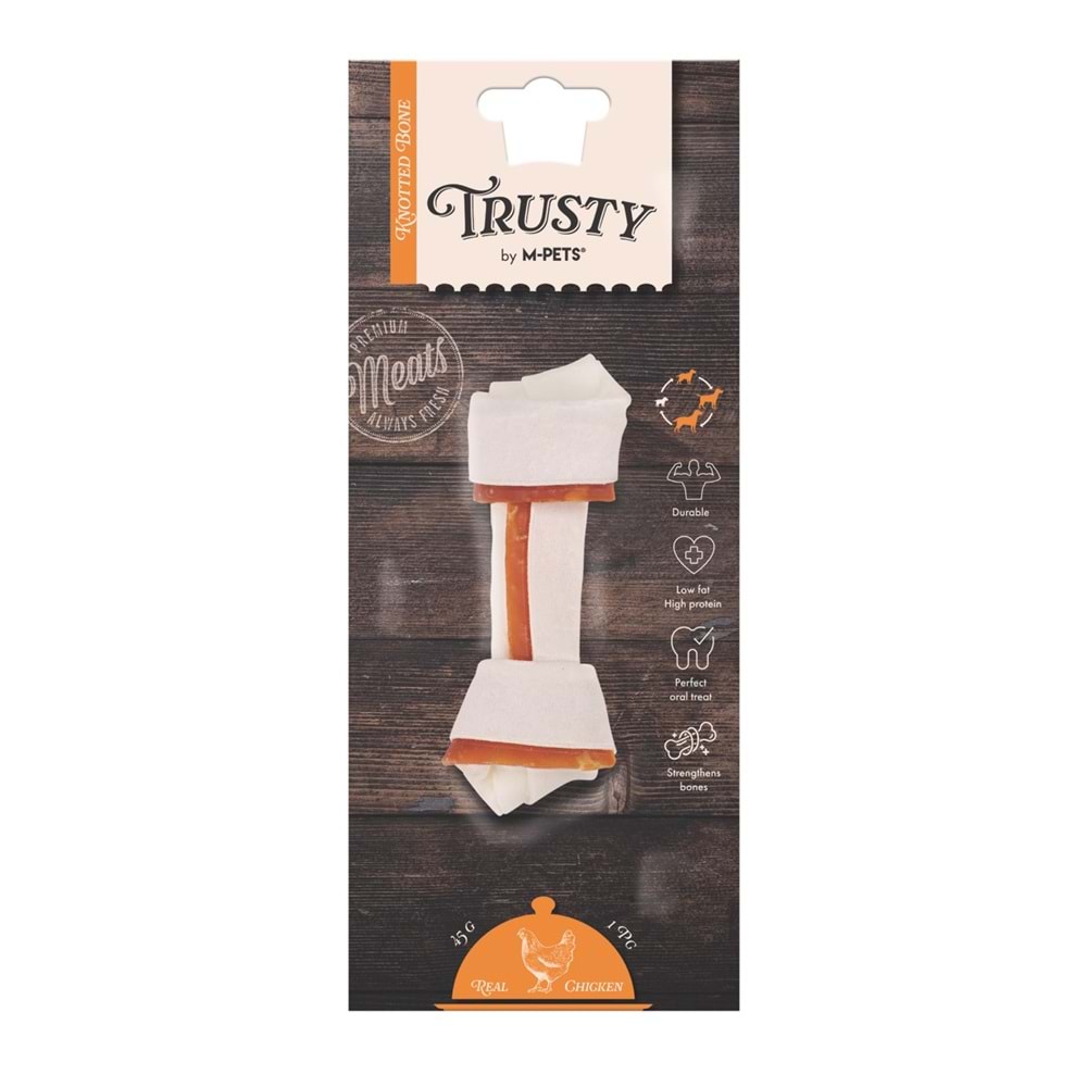 19046199 M-PETS TRUSTY CHICKEN DÜĞÜMLÜ KEMİK 45GR/12,7CM