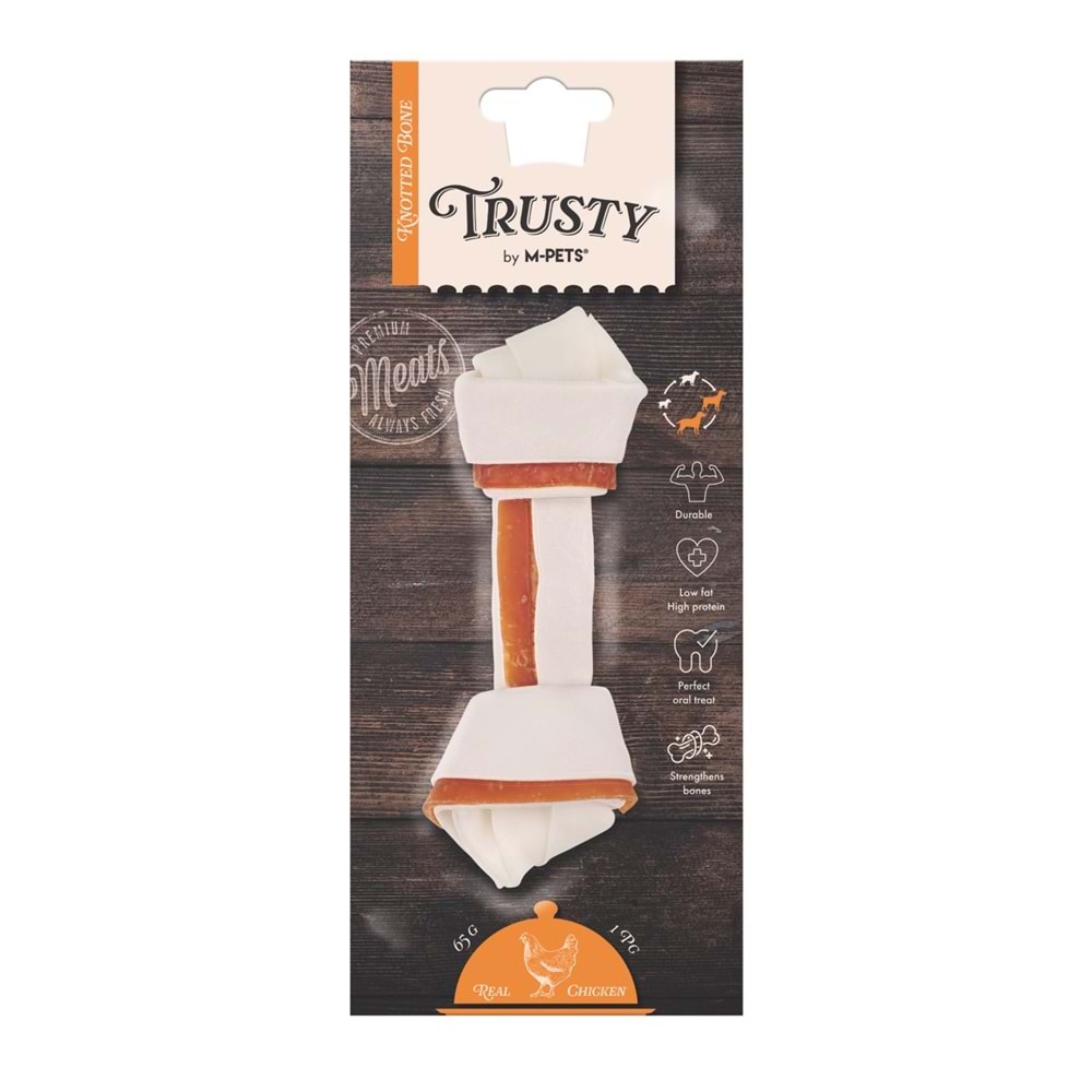19046299 M-PETS TRUSTY CHICKEN DÜĞÜMLÜ KEMİK 65GR/15,3CM