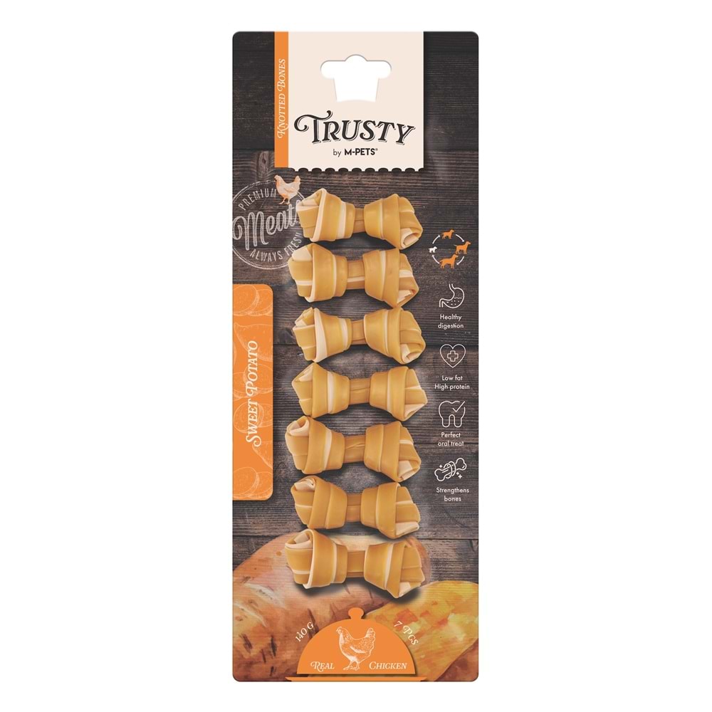 19047499 M-PETS TRUSTY CHICKEN TATLI PATATESLİ ÖDÜL 7Lİ 140GR/6,4CM