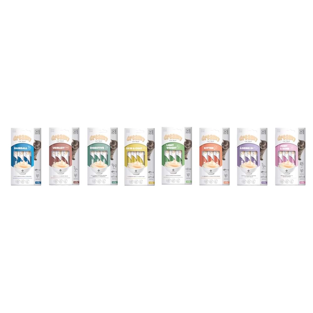 19050299 M-PETS AGEING 6+ FONKSİYONEL CREAMY KEDİ ÖDÜLÜ 4X15GR