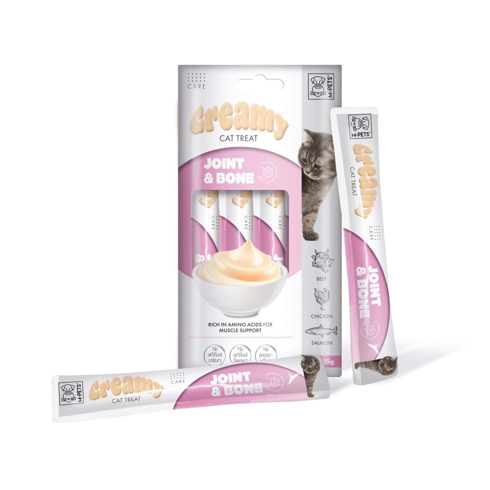 19050399 M-PETS JOINT & BONE FONKSİYONEL CREAMY KEDİ ÖDÜLÜ 4X15GR