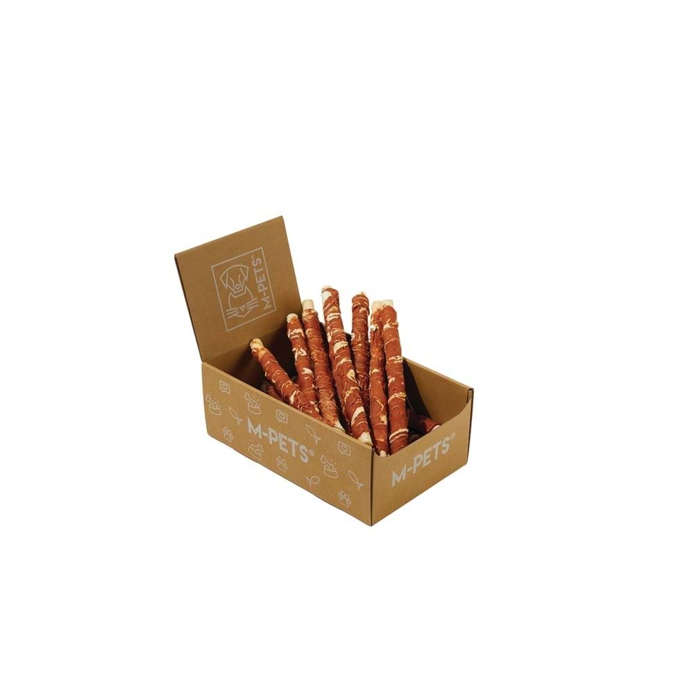 19050599 M-PETS BITE DELIGHT SALMON WİTH CODFİSH WRAP 28CM KÖPEK ÖDÜLÜ 2KG