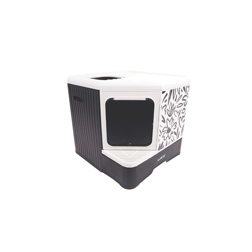 20104399 M-PETS TERRA FORMA ECO DESENLİ KAPALI KEDİ TUVALETİ BLACK