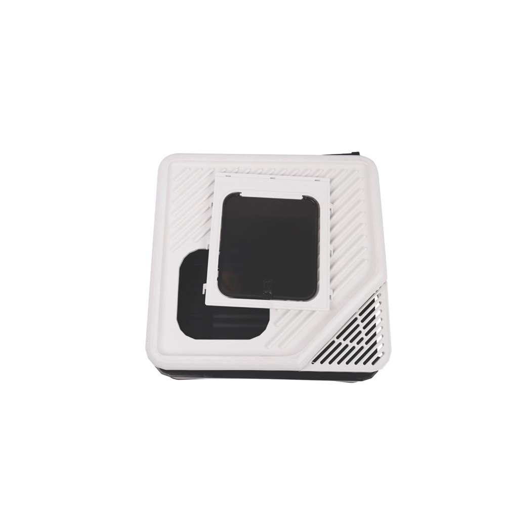 20104399 M-PETS TERRA FORMA ECO DESENLİ KAPALI KEDİ TUVALETİ BLACK