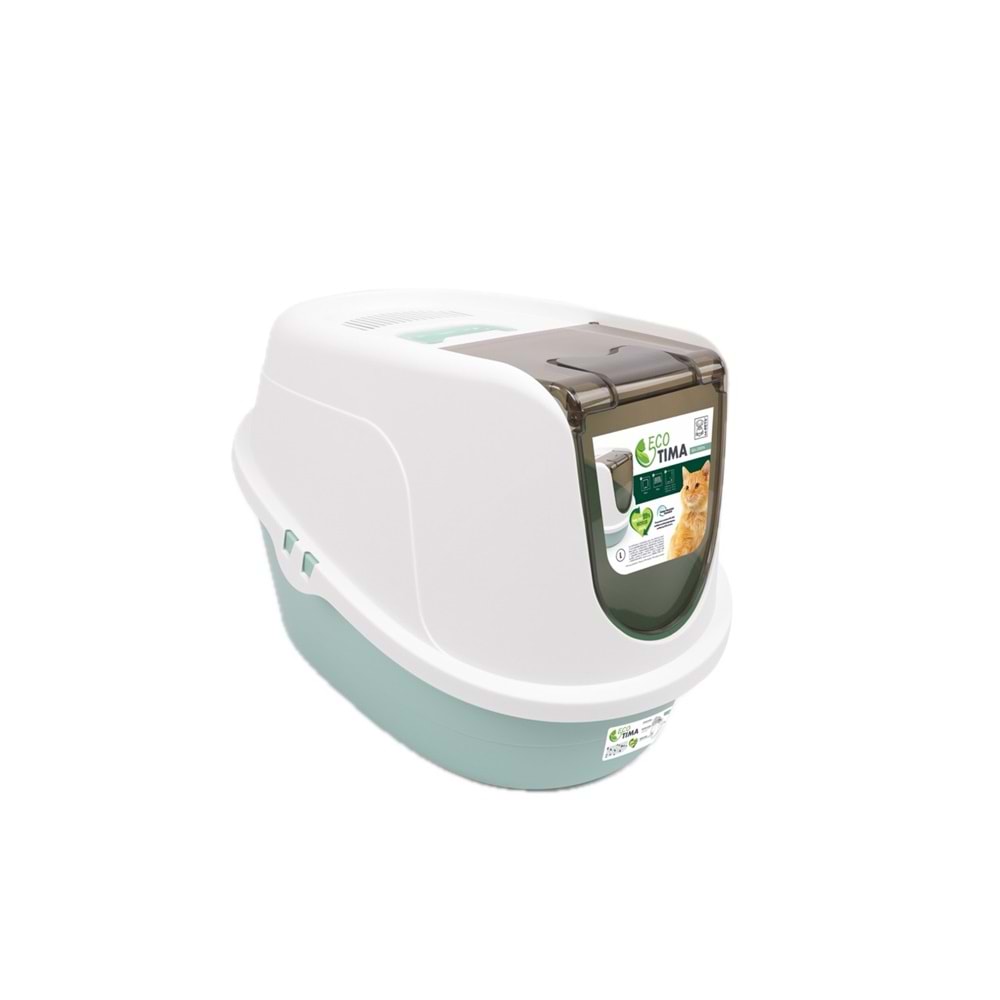 20117799 M-PETS ECO TIMA KEDİ TUVALETİ (L) SEA GREEN