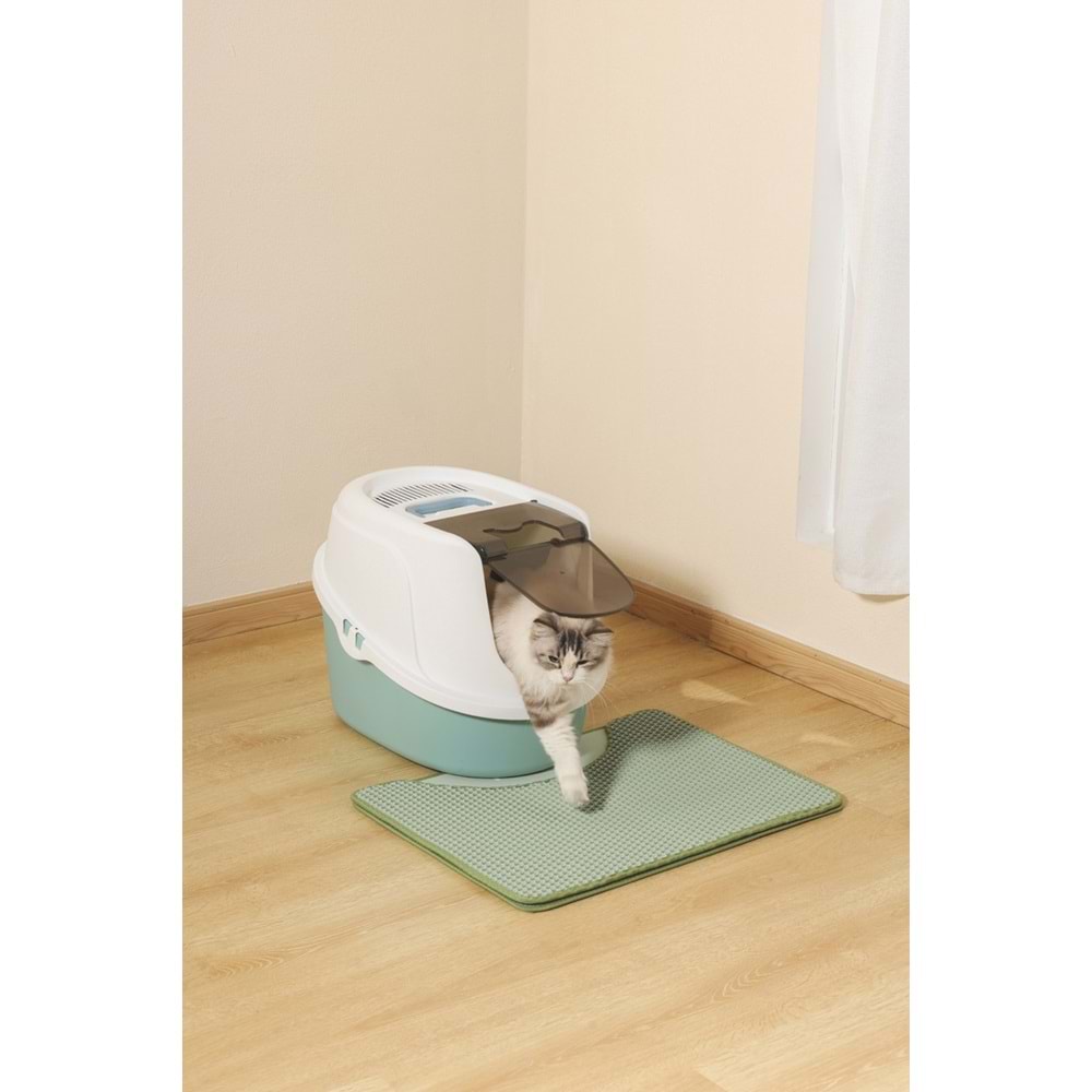 20117803 M-PETS DUPLEX ELEKLİ KEDİ KUMU PASPASI YEŞİL 60X45CM
