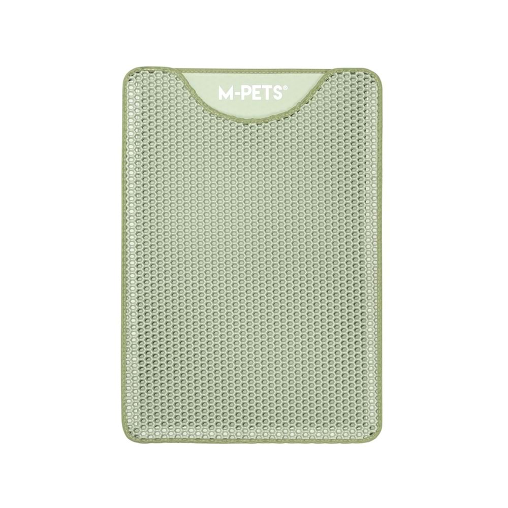 20118008 M-PETS DUPLEX ELEKLİ KEDİ KUMU PASPASI YEŞİL 45X65CM