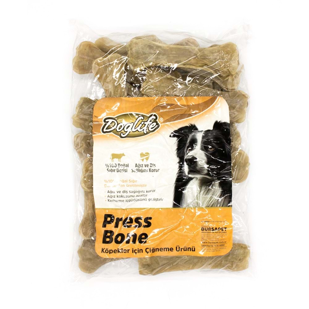 201184-DOGLİFE PRESS KEMİK NATUREL 80GR/AD. 20Lİ