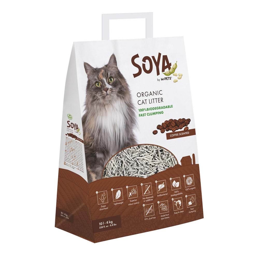 20121299 M-PETS SOYA ORGANİK COFFEE KEDİ KUMU 10L