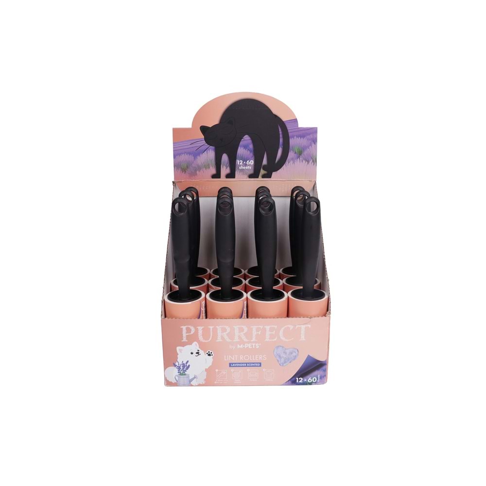 20124899 M-PETS PURRFECT TÜY TOPLAMA RULOSU 12X60 YAPRAK LAVANTALI DISPLAY