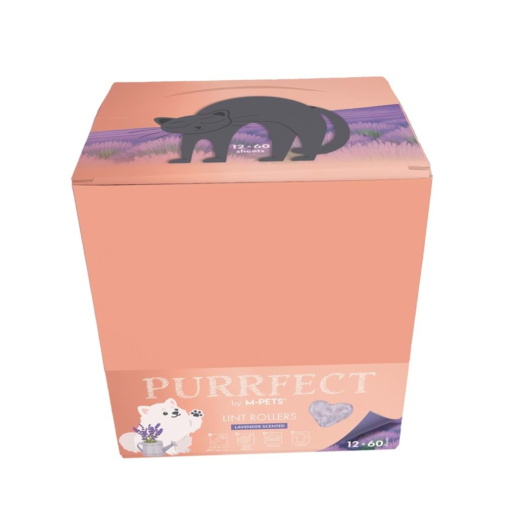 20124899 M-PETS PURRFECT TÜY TOPLAMA RULOSU 12X60 YAPRAK LAVANTALI DISPLAY