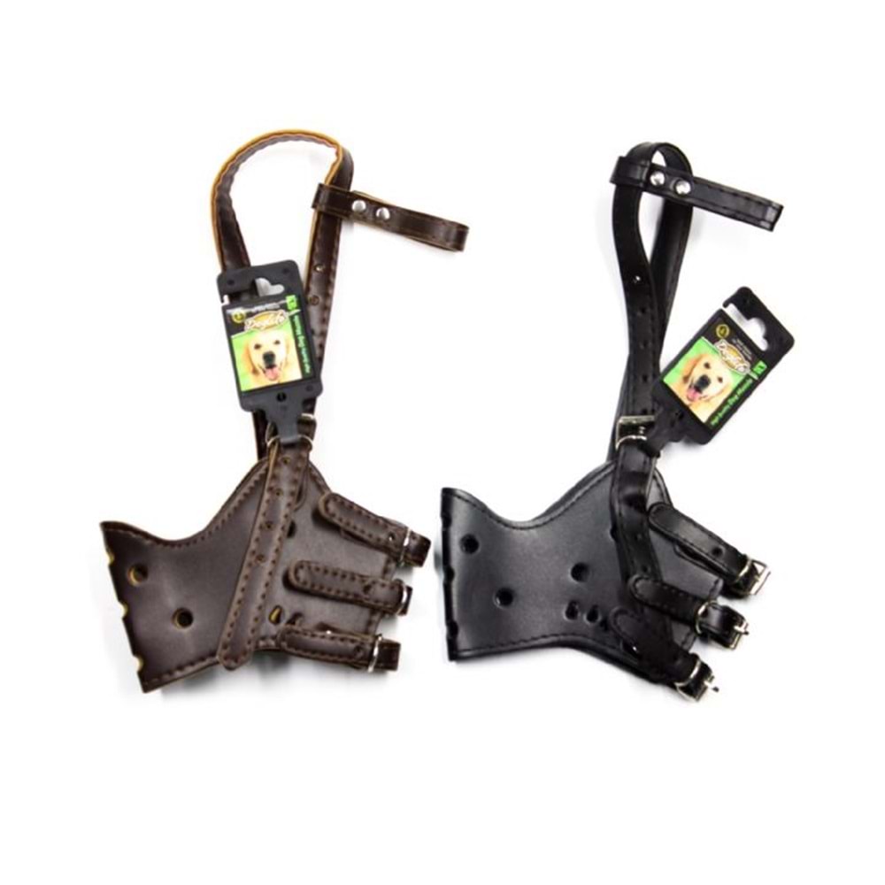 201452-DOGLİFE KÖPEKLER İÇİN AYARLANABİLİR DERİ AĞIZLIK (XXL)