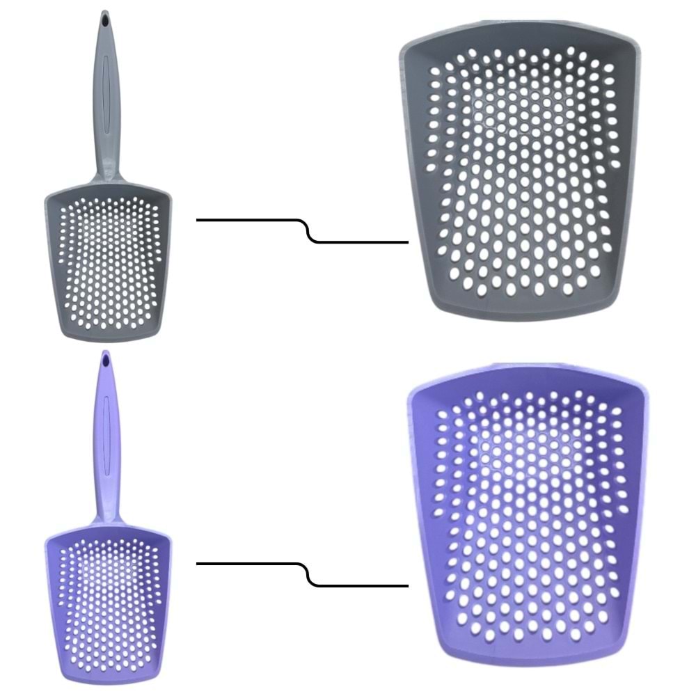 201623 CATLİFE KEDİ KUMU KÜREK KÜÇÜK ELEKLİ 6LI PAKET