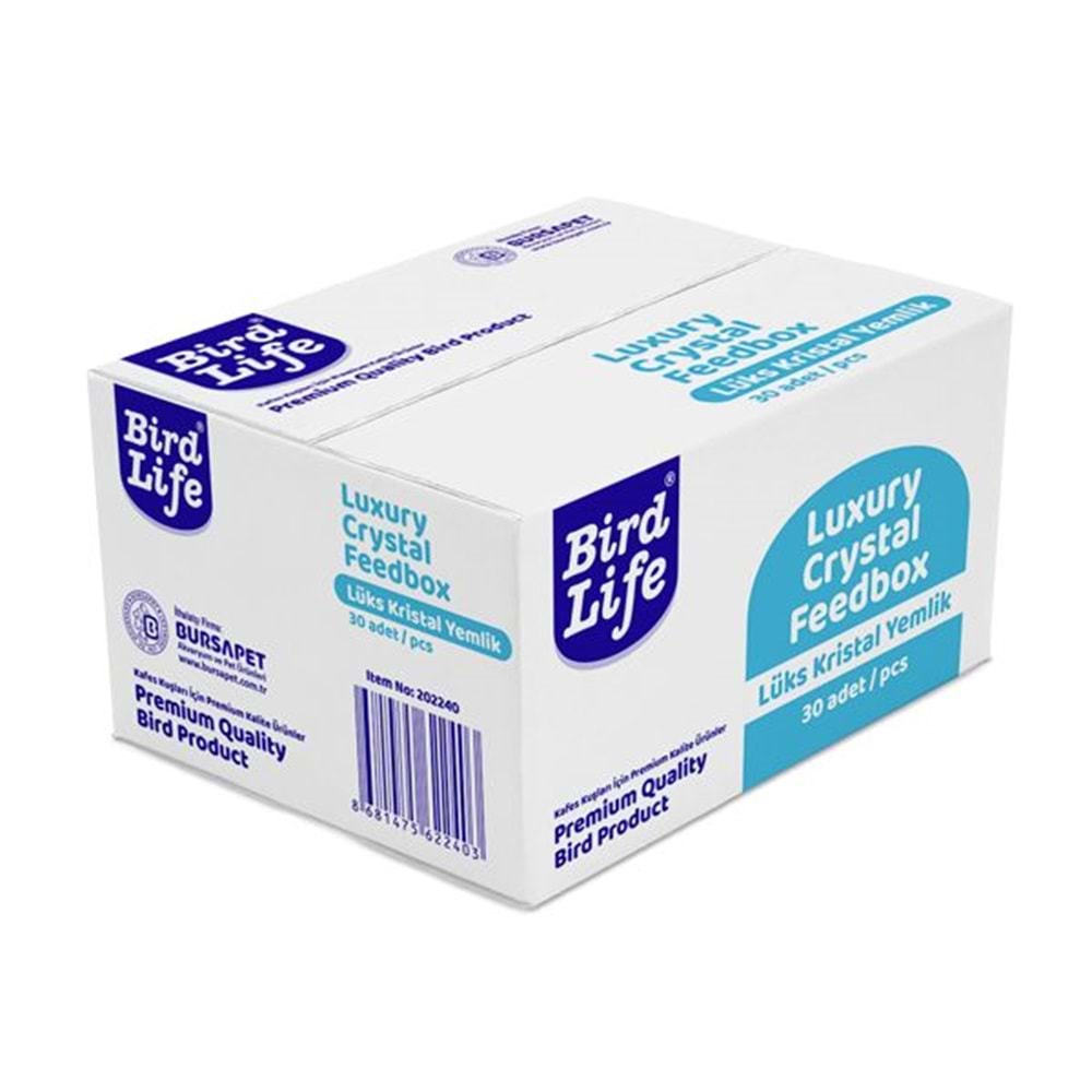 202240-BİRDLİFE LÜX KRİSTAL YEMLİK 30LU