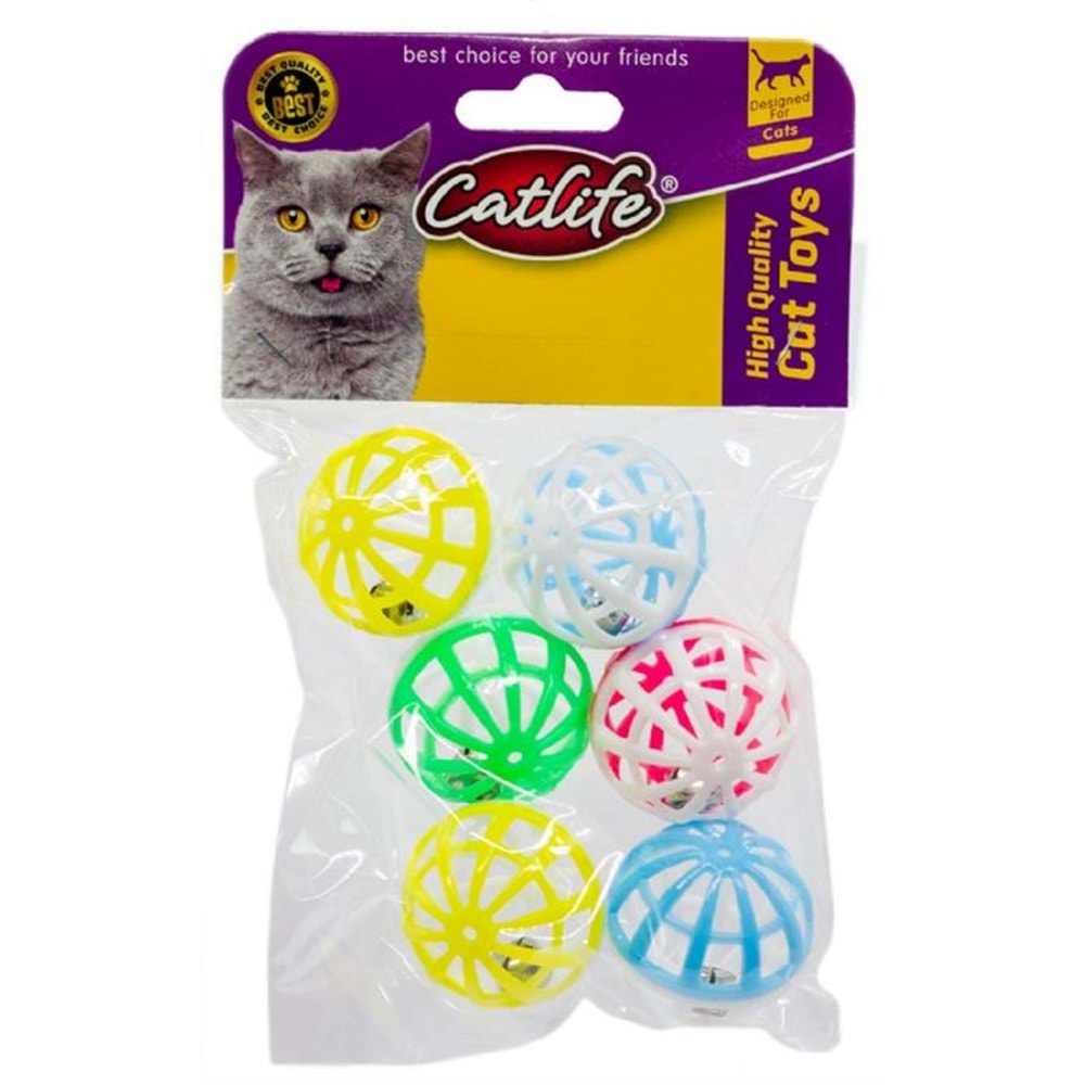 202467-CATLİFE ZİLLİ KEDİ OYUNCAĞI 6LI PAKET