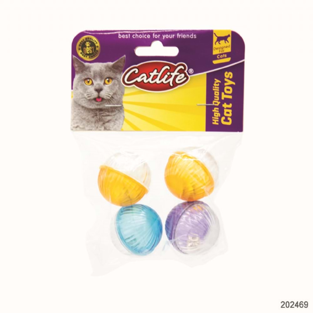 202469-CATLİFE ZİLLİ KEDİ OYUNCAĞI 4LÜ PAKET