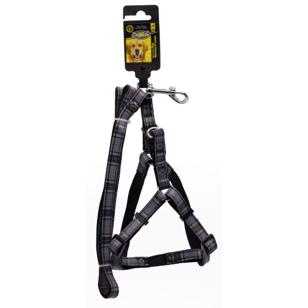 202481-DOGLİFE KÖPEKLER İÇİN DESENLİ GÖĞÜS TASMASI:+GEZDİRME 1,5CM