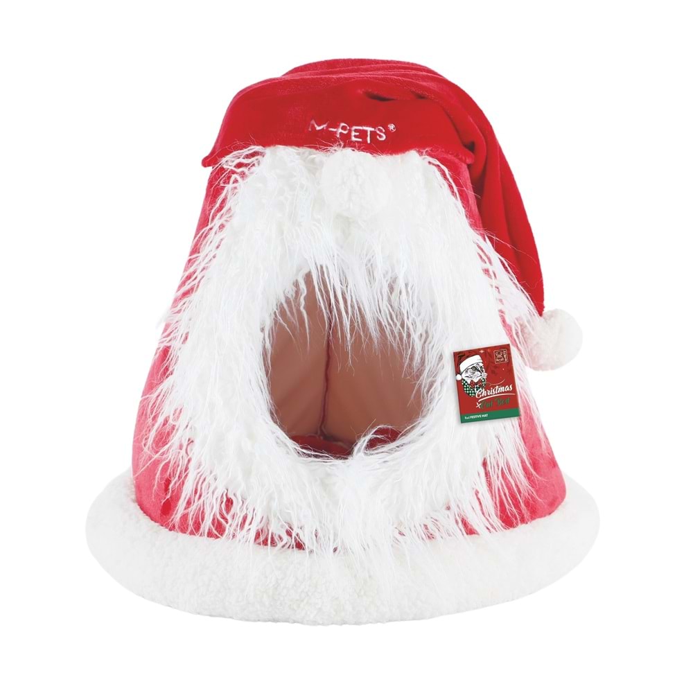 20304199 M-PETS CHRISTMAS KEDİ EVİ RED